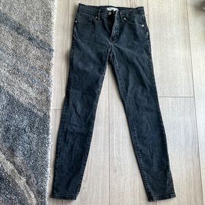 Madewell dark grey skinny jeans